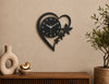 Heart &amp; Floral Wall Clock