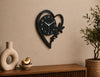 Heart &amp; Floral Wall Clock