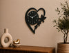 Heart &amp; Floral Wall Clock