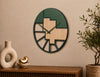Abstract Two-Tone Modern Wall Clock