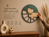 Abstract Two-Tone Modern Wall Clock