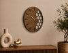 Honeycomb Walnut Wood Wall Clock