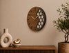 Honeycomb Walnut Wood Wall Clock