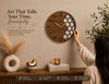 Honeycomb Walnut Wood Wall Clock