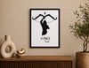 Framed Archer Silhouette Wall Art with Calligraphy