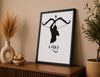 Framed Archer Silhouette Wall Art with Calligraphy