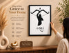 Framed Archer Silhouette Wall Art with Calligraphy