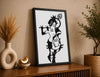 Dual-Figure Silhouette Wall Art