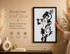 Dual-Figure Silhouette Wall Art