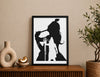 Framed Silhouette Portrait Wall Art with Trident