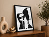 Framed Silhouette Portrait Wall Art with Trident