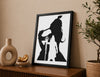 Framed Silhouette Portrait Wall Art with Trident