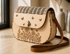 Floral Butterfly Engraved Wood Purse