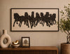 Running Horses Framed Wood Wall Art