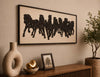 Running Horses Framed Wood Wall Art