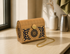 Royal Bloom Wooden Sling Purse