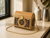 Royal Bloom Wooden Sling Purse