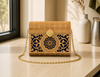 Royal Bloom Wooden Sling Purse