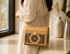 Royal Bloom Wooden Sling Purse